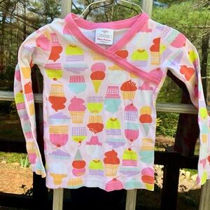 Hanna Andersson ice cream long sleeve pajama shirt top